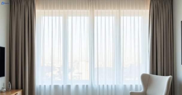 Freshly steam cleaned curtains in mango-hill QLD