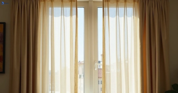 Dusty and dull curtains in mango-hill before steam cleaning